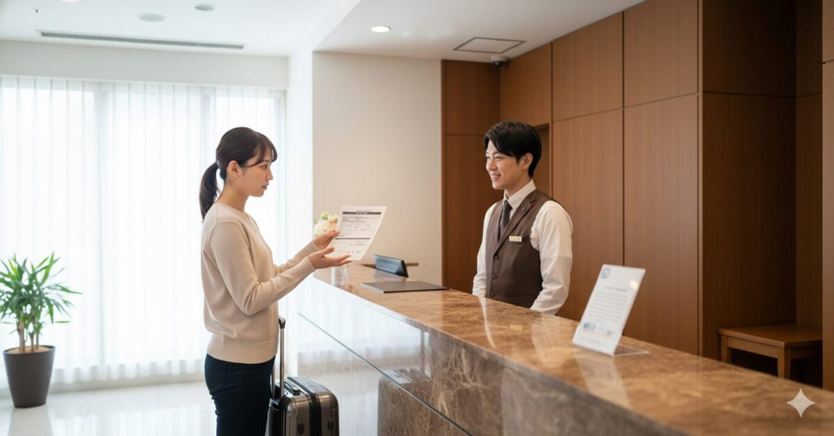 ホテルのチェックイン、会社が予約した場合の伝え方【テンプレ例文】